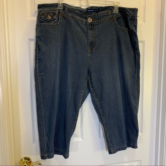 avenue JEANS Blue Denim Stretch Capri Pants 28 - Picture 1 of 7